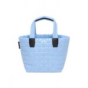 NEW VEE COLLECTIVE mini tote bag in cerulean vinyl